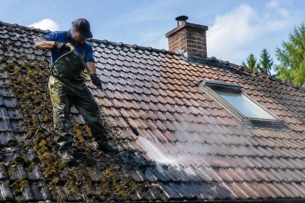 Professional roof cleaning and moss removal in Bournemouth