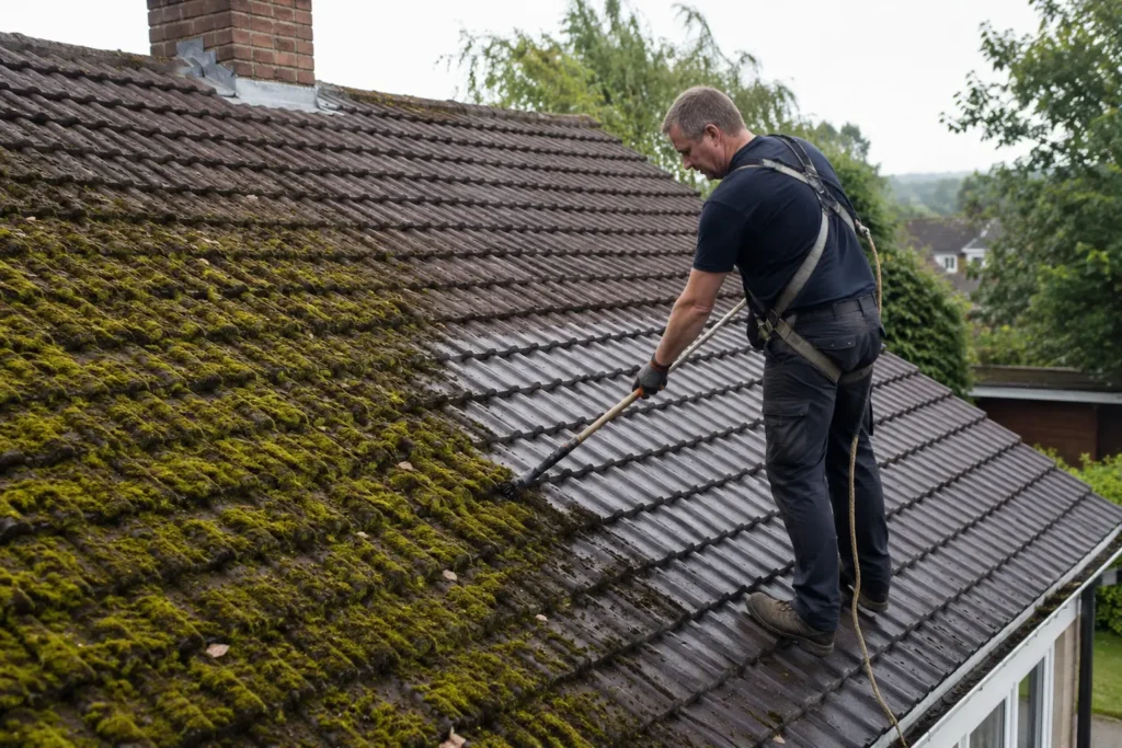 Roof moss removal service in Bournemouth