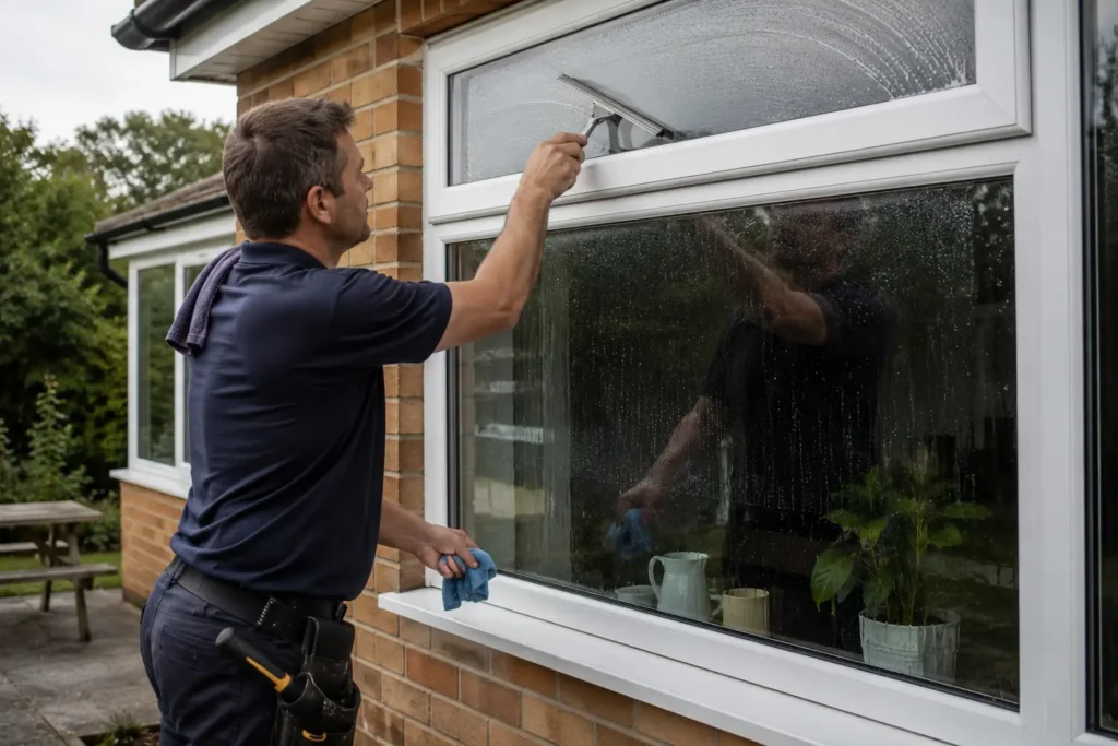Professional window cleaning service for residential windows in Bournemouth.